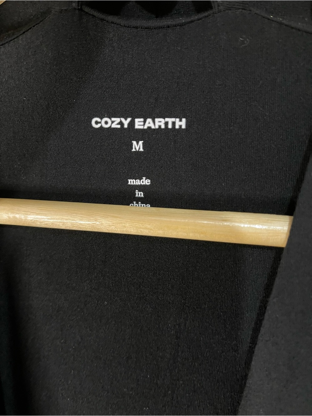 Cozy Earth Black Women's Bamboo Stretch-Knit Kimono Robe size Medium - Picture 5 of 7